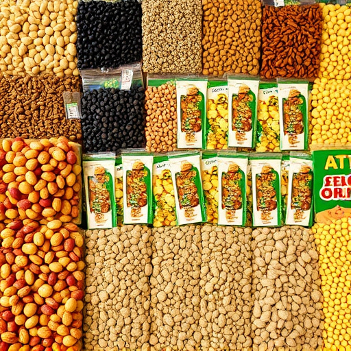 Variety of seeds in bulk display