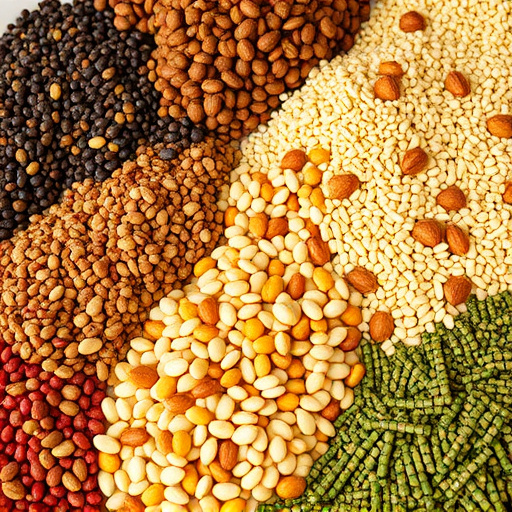 Variety of seeds in bulk display