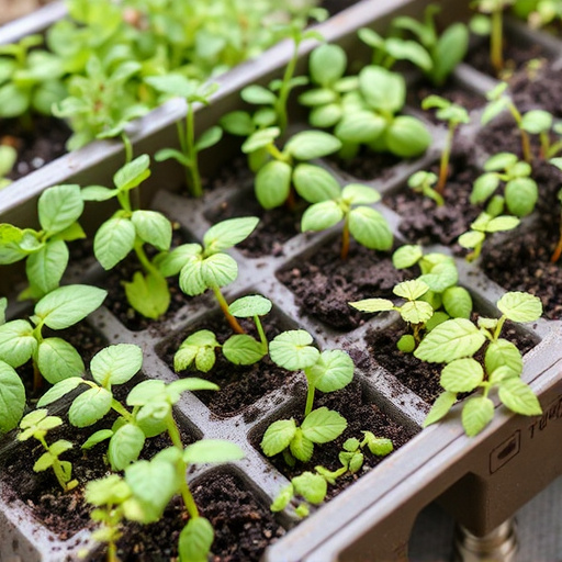 Variety of seeds in garden tray
