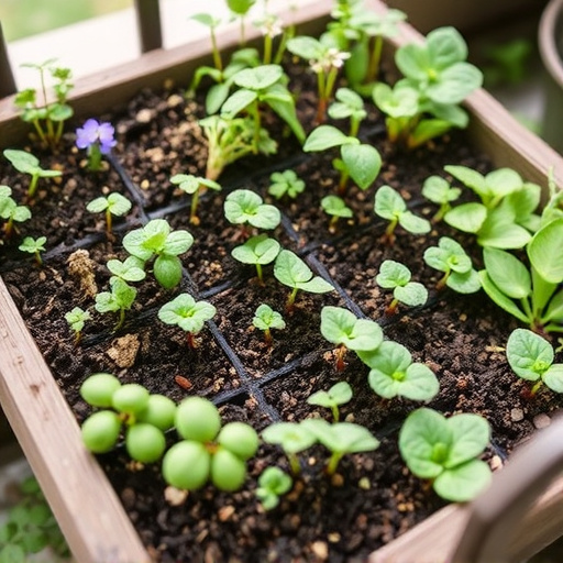 Variety of seeds in garden tray