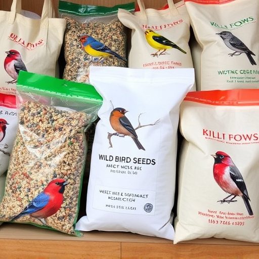 Variety of wild bird seed bags