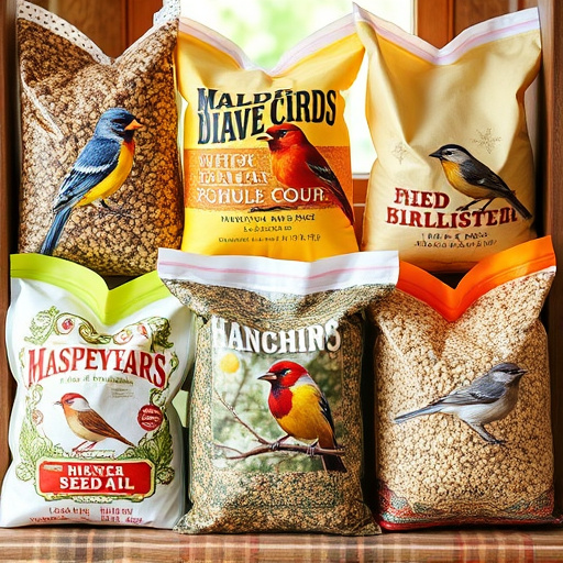 Variety of wild bird seed bags