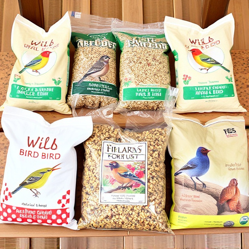 Variety of wild bird seed bags