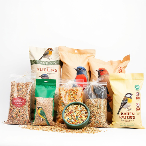 Variety of wild bird seed bags