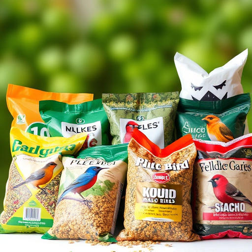 Variety of wild bird seed bags