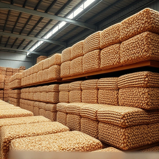 Warehouse full of suet pellet stock