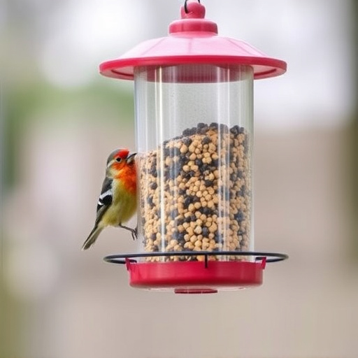 Weatherproof feeder protecting bird seed