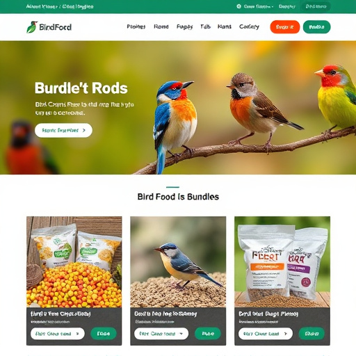 Website showing bird food bundle deals