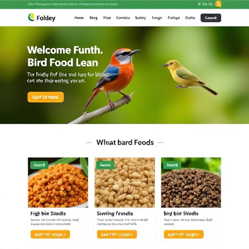 Website showing bird food bundle deals