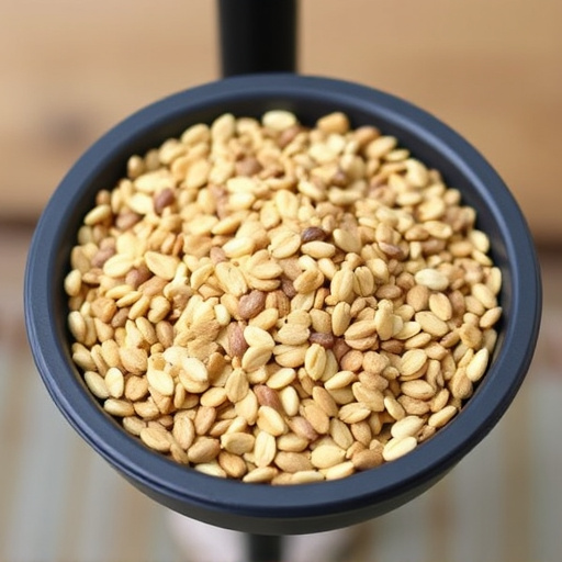 Wheat-free seed blend in feeding tray
