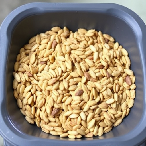 Wheat-free seed blend in feeding tray