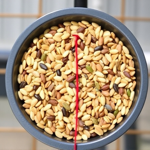 Wheat-free seed blend in feeding tray