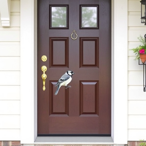 Wild bird food package at front door