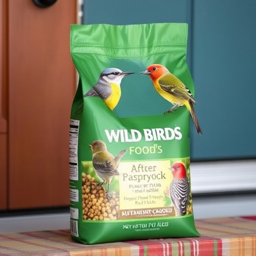Wild bird food package at front door