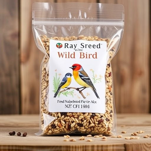 Wild bird seed mix in packaging