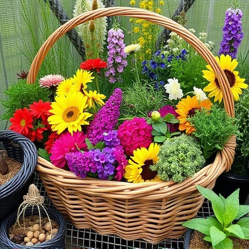 Add-to-basket screen with seed varieties