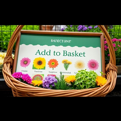 Add-to-basket screen with seed varieties