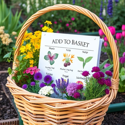Add-to-basket screen with seed varieties