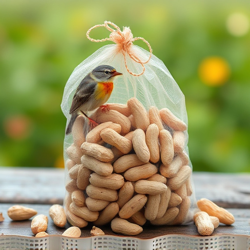 Bag of peanuts for wild birds