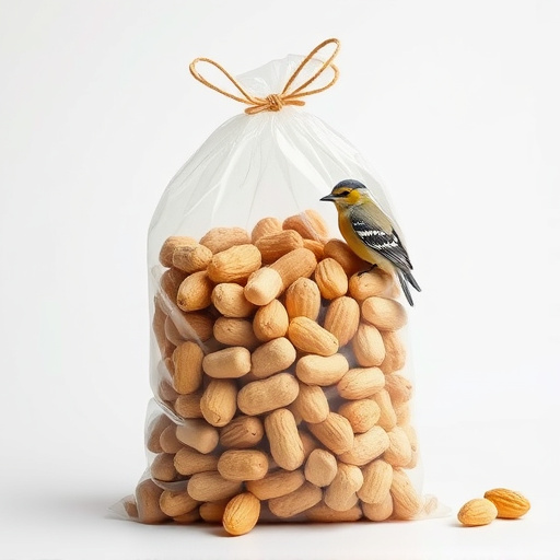 Bag of peanuts for wild birds