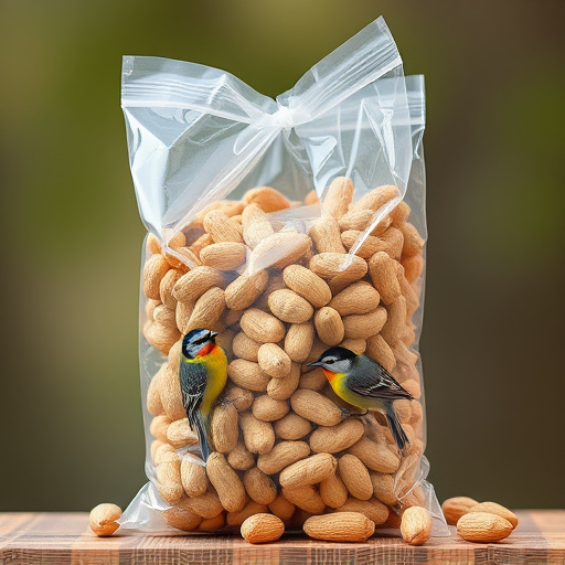 Bag of peanuts for wild birds