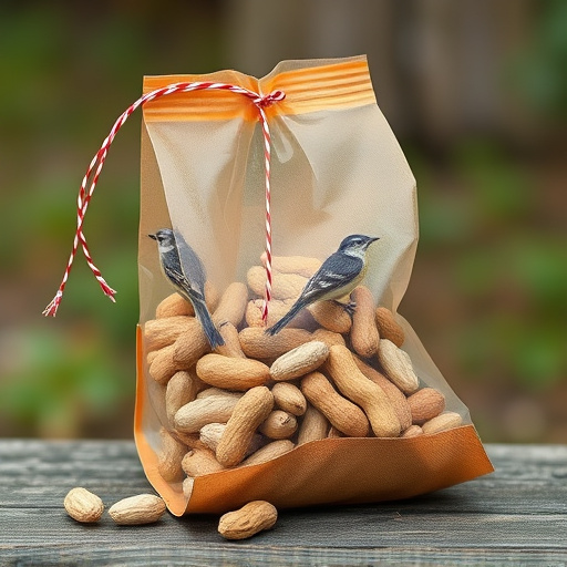 Bag of peanuts for wild birds