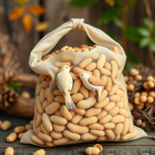 Bag of peanuts for wild birds