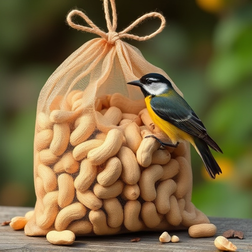 Bag of peanuts for wild birds