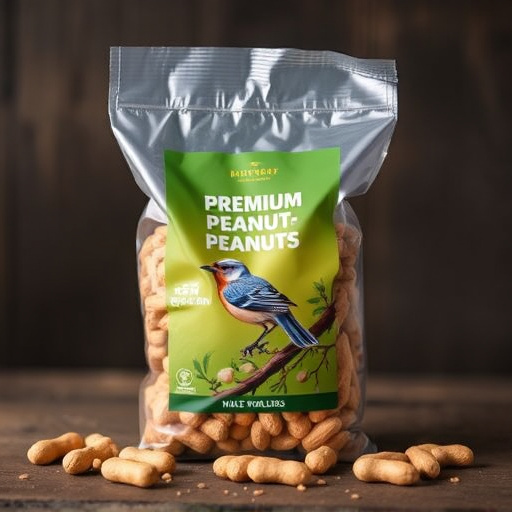 Bag of premium peanuts for wild birds