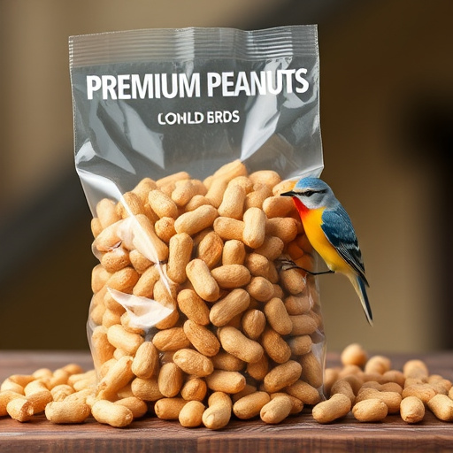 Bag of premium peanuts for wild birds