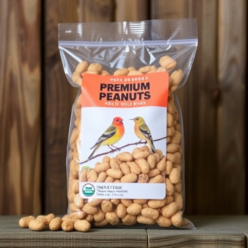 Bag of premium peanuts for wild birds
