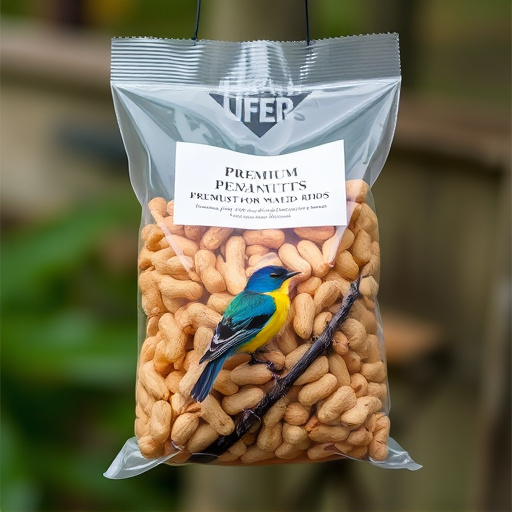 Bag of premium peanuts for wild birds