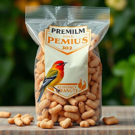 Bag of premium peanuts for wild birds