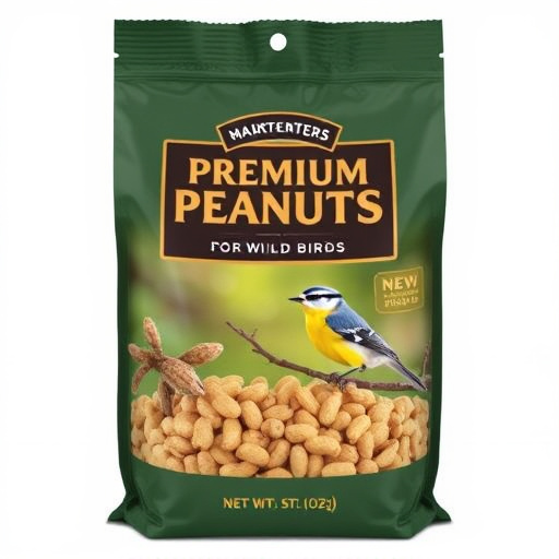 Bag of premium peanuts for wild birds