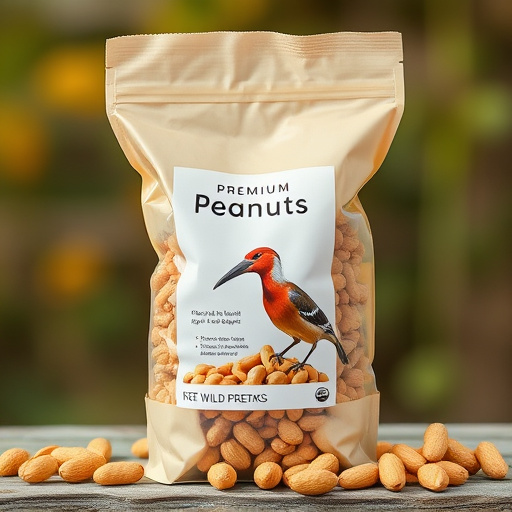 Bag of premium peanuts for wild birds