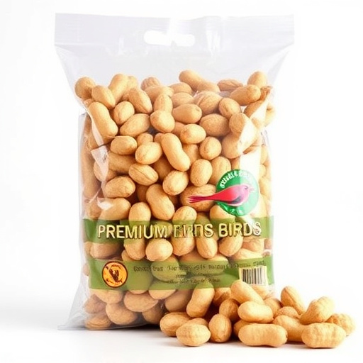 Bag of premium peanuts for wild birds