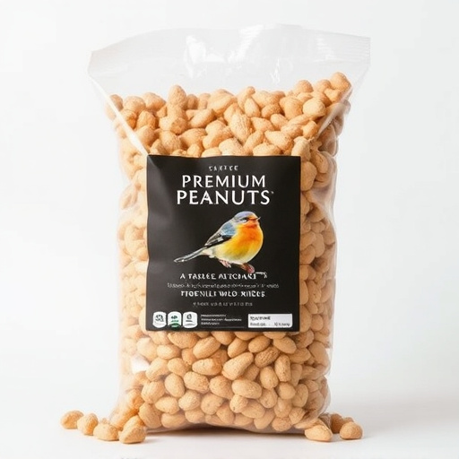 Bag of premium peanuts for wild birds