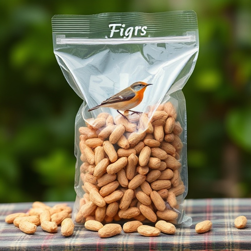 Bag of premium peanuts for wild birds