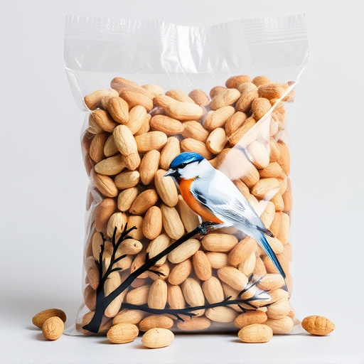 Bag of premium peanuts for wild birds