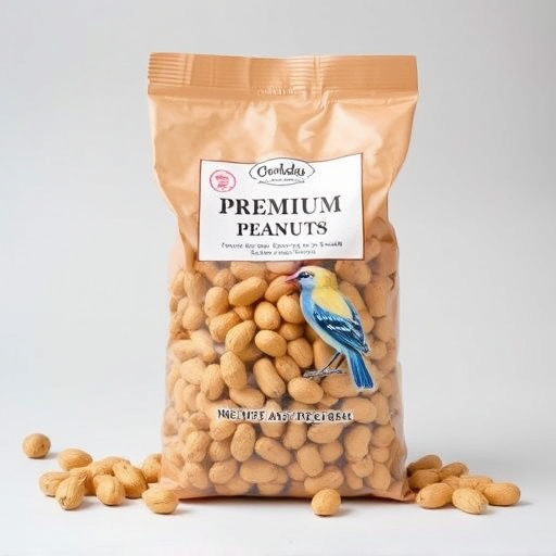 Bag of premium peanuts for wild birds