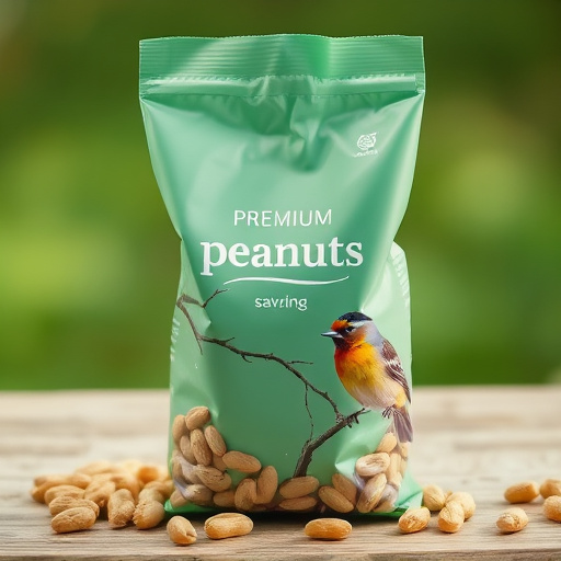 Bag of premium peanuts for wild birds
