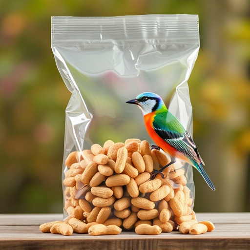 Bag of premium peanuts for wild birds