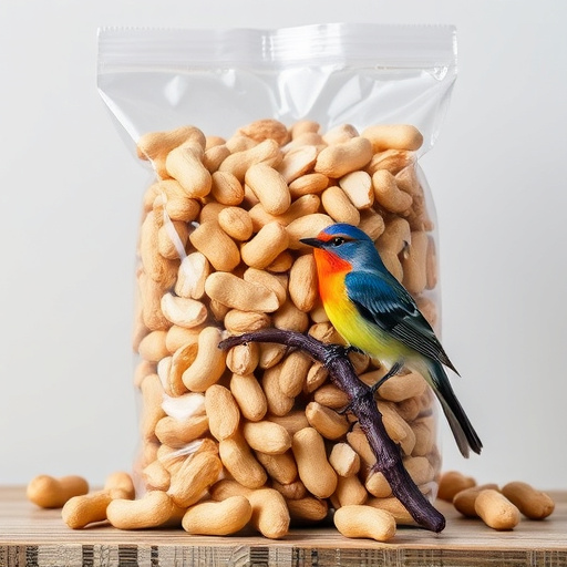 Bag of premium peanuts for wild birds