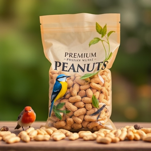 Bag of premium peanuts for wild birds