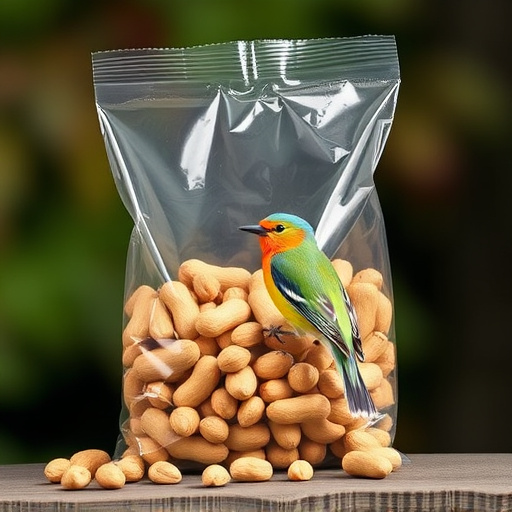 Bag of premium peanuts for wild birds