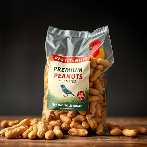 Bag of premium peanuts for wild birds