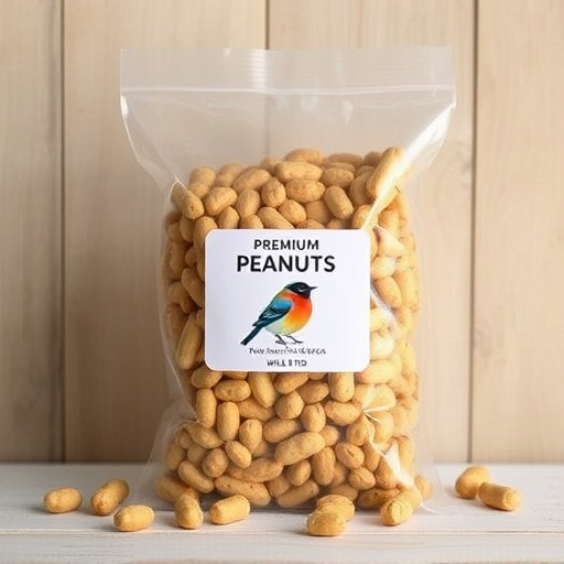 Bag of premium peanuts for wild birds