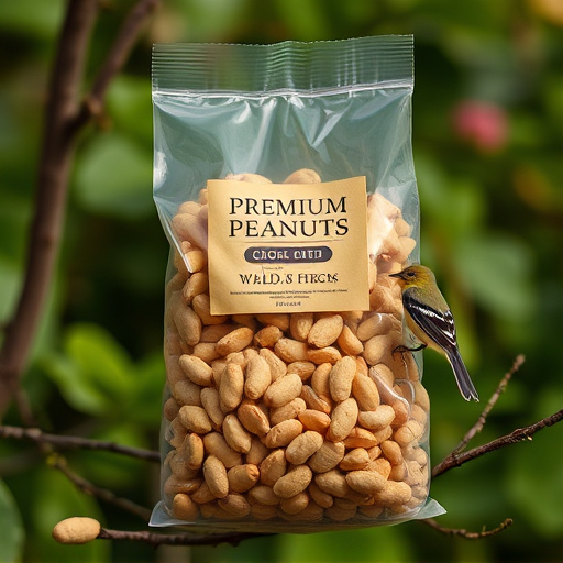 Bag of premium peanuts for wild birds