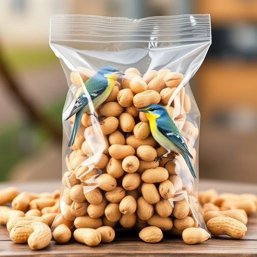 Bag of premium peanuts for wild birds
