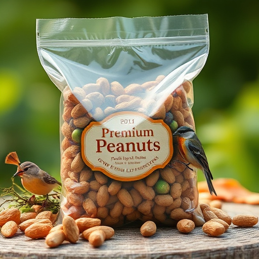 Bag of premium peanuts for wild birds